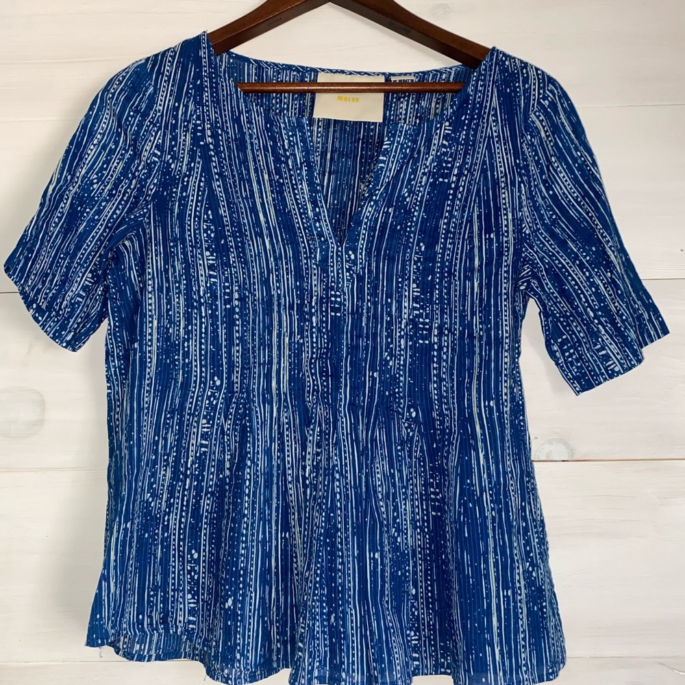 Mauve By Anthropology Blue Top Women’s Size 4